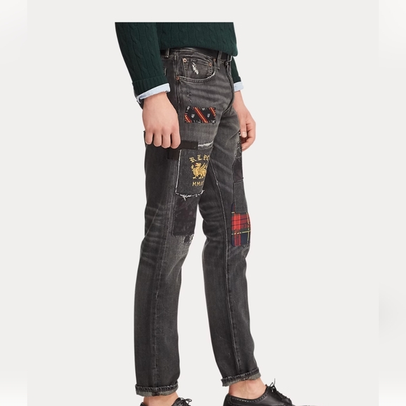 Never Worn Ralph Lauren Patchwork Denim! 30×30 true to size! Authentic - Picture 2 of 16